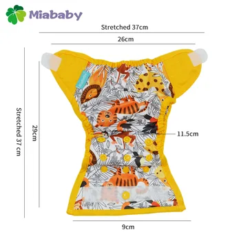 Miababy 4pcs Novorojenčka Krpo Plenic Kritje Eco-friendly baby stroj krpo kritje Plenic Vstavite Nepremočljiva Večkratno uporabo Nappy