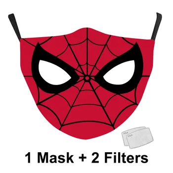 Moda Odraslih Otrok, Cosplay Risanka Natisnjeni Masko Dustproof Stroj za Večkratno uporabo Tkanine PM2.5 Filter Usta Maske Ženske Sprednji Pokrov