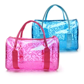 Modne ženske nepremočljiva PVC prozorni kozmetični torba za prenosni potovalni kozmetični vrečko barvne kopeli, kozmetični vrečko