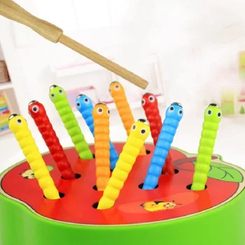 Montessori Srčkan ujeti žuželke spoznavanja tekmo igra puzzle lesene Igrače Za Otroke Rojstni dan/Božič Darilo