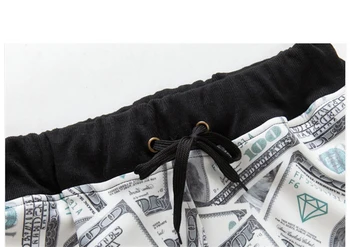 Moški Ženske Tek Sweatpants Smešno 3D Ameriških Dolarjev Tiskanja Joggers Hlače Moški Priložnostne Hip Hop Ulične Športne Hlače Moški