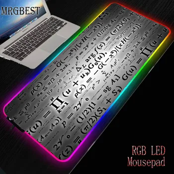 MRG Fizikalne Formule Sliko Velike RGB Gaming Tipkovnica Gume Mouse Pad Računalnik Tablični PadMouse z Roba Zaklepanje XXL