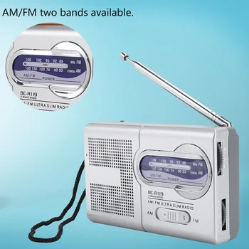 Multi-funkcijo Mini Žep AM/FM BC-R119 Radijskih Zvočnikov Sprejemnik Teleskopsko Anteno