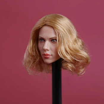 Na Zalogi 1:6 Lestvici Black Widow Scarlett Johansson Glavo Skulptura Zlato Hair Lady Ženska Glavo Model Za 12 Inch Dejanje Slika