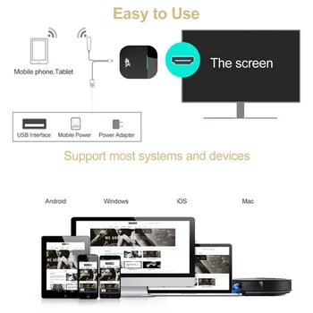 Najnovejši TV Palico Wireless Display WIFI Dongle Prenosni Zaslon Sprejemnik 1080P Miracast TV Dongle Palico za ios android