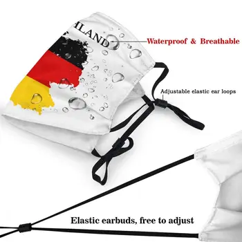 Nemški Nemčiji Zemljevid Zastavo Masko Moških Dustproof Deutschland Masko Za Zaščito Respirator Non-Enkratno Usta Žarilna