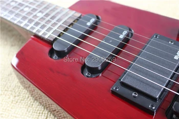 Nov prihod MINI kitara.vino, rdeče barve,en kos mahagoni električna kitara brez priklop. duh kitara visoke kakovosti brezplačno
