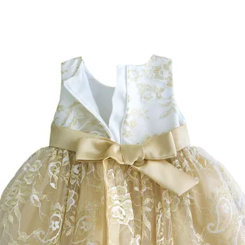 Nove Otroške Obleke za Dekle Poletje Obleko za Krst Otroka Dekle, Čipke, Vezenine Vestido Infantil 1 Leto Stranka Poročne Obleke
