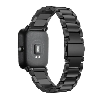 Novi Kovinski Trak Za Xiaomi Huami Amazfit GTS Watch Zapestnica iz Nerjavečega jekla zapestnico za Amazfit GTR 42mm / Bip lite Watchband