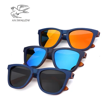 Novo bambusa sončna očala Modni Trend moških in žensk skateboard polarizirana TAC objektiv UV400 potovanja anti-ultravijolično sončna Očala