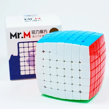 NOVO Shengshou Blazino Gospod M 7x7 Magnetna Kocka SengSo zaokroženo Stickerless 7x7 Hitrost Kocka Linglong mini 7x7 Cubo Puzzle otroci Igrače