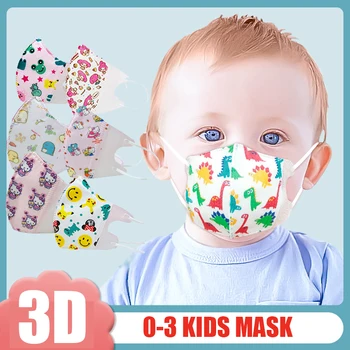 OLOEY 0-3 let star Otrok za enkratno uporabo 3D-tri-dimenzionalni maske dustproof in dihanje multi-slojni zaščitni meltblown