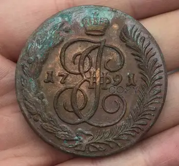Omejena prodaja Rusija Kovancev 5 Kopeks leta 1791 SEM Rdečega Bakra Kopija Kovanca