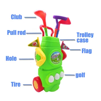 Otroci Golf Club Nastavite z Golf Palice Športne Igrače Kit Fizične v Duševnem Razvoju, za Fante, Dekleta ED889
