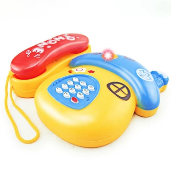 Otroške Igrače Zvok, Svetloba V Zgodnjem Otroštvu 0-12 Mesecev Risanka Gobe Telefon Otrok Glasbeni Elektronske Igrače Telefon Tekel Barve
