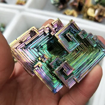 Padec ladijskega prometa, 20 g nemški naravnih quartz crystal mavrica {bizmut} mineralnih vzorec
