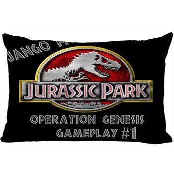 Po meri Jurassic Park, Prevleke Pravokotnik Zadrgo Blazino Kritje Mehko Tkanino 45x35cm (Ena Stran) Tiskani Dekorativne Prevleke