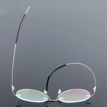 Poligon Zložljive Prilagodljiv Ultra-lahkih Titanove Zlitine Kratkovidnost Očala Rimless Optičnih Očal -0.5 -0.75 -1.0 -1.5, Da -6.0