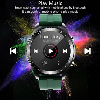 Poln Na Dotik Krog Pametno Gledati Bluetooth Klic Glasbe Za Nadzor Sporočila, Storitev Pritisni In Temperature, Krvnega Tlaka, Srčnega Utripa Smartwatch