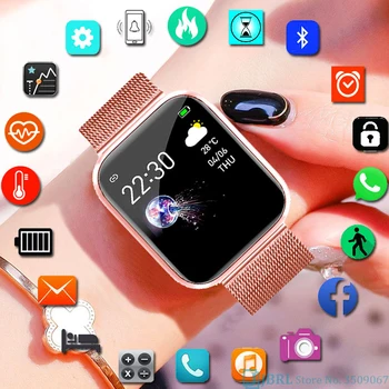 Poln na Dotik Pametno Gledati 2020 Ženske Moški Bluetooth Nepremočljiva Smartwatch Za Android IOS Pametna Ura Fitnes Tracker Pametno uro