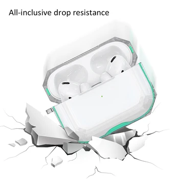 Pregledna Slušalke Primeru Za Airpods Pro 1 2 Dve Barvni TPU Mehko Brezžična tehnologija Bluetooth Zaščitni Ovitki Za Apple AirPods 1 2 Pro