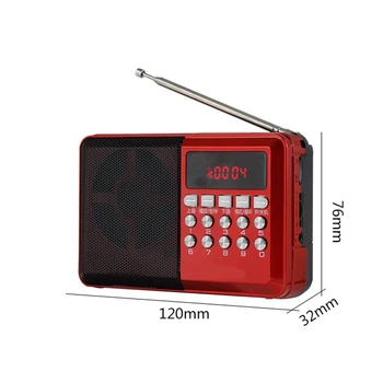 Prenosni Mini USB, bluetooth, Radio, Digitalni FM TF Predvajalnik Glasbe MP3, Zunanji Zvočnik Teleskopsko Anteno za ponovno Polnjenje Vstavite Kartico
