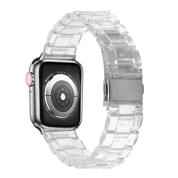 Prosojni Trak za Apple Watch trak 40 mm 44 iWatch band 38 mm 42mm Pasu Smolo Zapestnica Apple gledati serije 5 4 3 38 42 44 mm