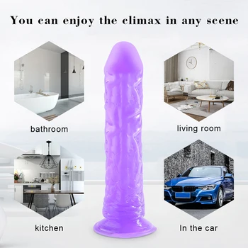 Realističen Dildo za Ženske Masturbacija Vagine, G-spot Sesalni Penis, Lezbijke, Erotično Odraslih Big Dildos Mehko Meso Dick Seks Igrače