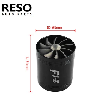 RESO-Avto Turbine turbinski polnilnik kit F1-Z Dvojno Turbino Turbo Polnilnika za dovod Zraka Plinska Goriva Ohranjevalnik Ventilator za dovod Zraka Cev 65-74mm