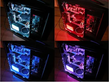 RGB LED Magnetni Trak Svetlobe Celoten Komplet za PC Računalnik Primeru, določi Močan Magnet, Multi-Funkcijski Daljinski upravljalnik, Barva ST176