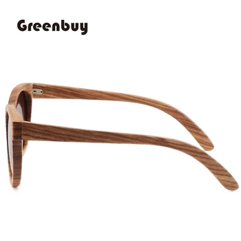 Ročno izdelani leseni zebra lesa polarizirana očala zaščite, sončna očala ženske, potovanja, jahanje, moška sončna očala