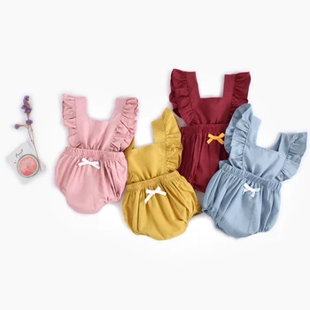 Sanlutoz Princesa Baby Dekleta Bodysuits Bombaž Baby Dekle Oblačila za Novorojenčka Poletje Srčkan Baby Bodysuit