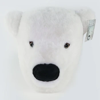 Simulacija 3D Živali Polarni Medved, Vodja Polnjene Plišastih Igrač Otroci Soba Dekoracijo Sten Umetnine Steni Visi Lutke Skandinavski Slog Rekviziti