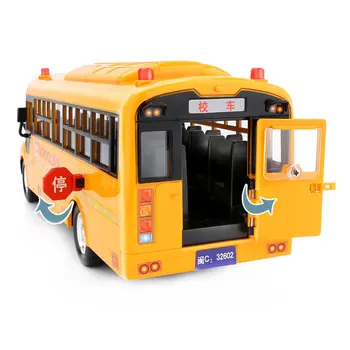 Simulacija Notranje Šolski Avtobus Igrače Šoli Modela Avtomobila Razsvetljavo Avto Igrače za Otroke, Izobraževalne Interaktivne Igrače