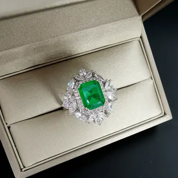 SINZRY luksuzni del nakit elegantno AAA zelena kubičnih cirkonij letnik ogrlico, obesek stud uhan obroč nakita kompleti za ženske
