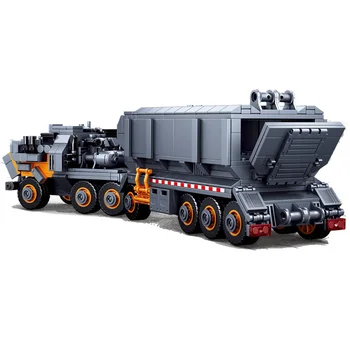Sluban Vojaške Model Gradnik Tava Zemlji Prometa Težkih tovornih Vozil Tovornjak 832pcs Izobraževalne Igrače Opeke Boy