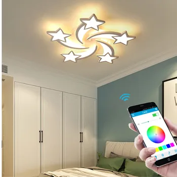 Sodobna nova LED lestenec zvezde, dnevna soba razsvetljavo podpira daljinski upravljalnik APP, spalnica LED stropna svetilka tovarne neposredne prodaje