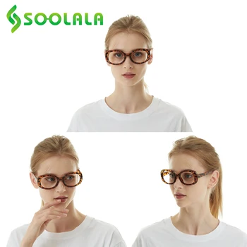 SOOLALA 2pcs Krog Anti Modra Svetloba Obravnavi Očala Ženske Očala Okvir Daljnovidno Presbyopic Bralci Obravnavi Očala Nova +0.5