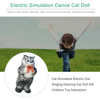 Srčkan Simulacije Mačka Električni Rumeno Mačka Poje In Pleše Cat Lutka Darilo Otroci Interaktivne Igrače Darilo Za Rojstni Dan