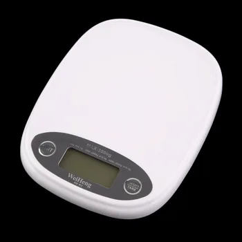 Teža Bela Slim LCD Elektronskih 3 kg/0.5 Digitalne Lestvice Hrana Prehrana Multi-enota Samodejni izklop Obsega Dropshippig