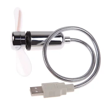 USB Pripomoček Trajne Nastavljiva Mini Prilagodljiv Fan Svetlobe LED, USB Ventilator Ura, Namizno Uro Kul Gadget Prikaz Časa