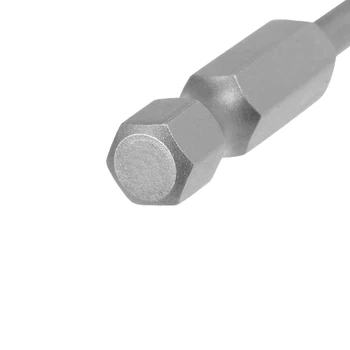 Uxcell 2 Kos H3 (3 mm) Žogo Koncu izvijače S2 Jekla Magnetni 5.1 cm Dolg Sveder Sveder z 1/4 Palca Hex Kolenom za Vrtanje