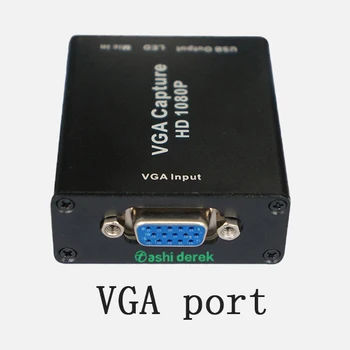 VGA Pretvornik Mini Video Naprave za Zajemanje 1080p VGA Vhod Obrnite Na Usb Vga Signalov Prenos Prenosne Snemanje Polje z Kabli