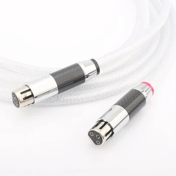 Visoka Kakovost Audiocrast A58 5N Silver plated OCC Balansiran XLR Audio Kabel Moški Ženski ogljikovih vlaken xlr Amp HiFi