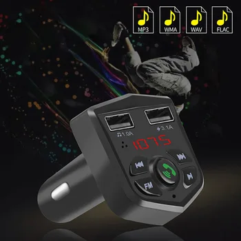 VR robot Bluetooth, FM Modulator Brezžični kompletom za Prostoročno 5V 3.1 Dvojni Polnilnik USB Adapter Avdio Avto MP3 Player
