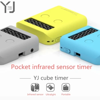 Vroče prodaje Yongjun kocka časovnik najnovejši Ir indukcijski števec puzzle magic cube timer timer kocka mini žep časovnik igrače timer