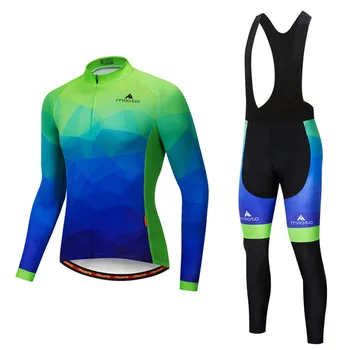 W moških oblačil 2020 long sleeve Kolesarjenje jersey Set bib hlače ropa ciclismo kolesarska oblačila MTB kolo jersey maillot ciclismo