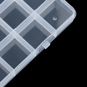 WLYeeS 24Grids neizbrisne Pravokotnik Plastičnih Prazno Nakit Kroglice Škatla za shranjevanje Shranjevanje Primera Container Prikaz DIY dodatki