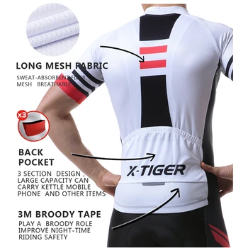 X-TIGER 2020 Poletje Dihanje Pro Kratek Sleeve Kolesarjenje Jersey Gorsko Kolesarska Oblačila Dirke MTB Kolo Oblačila Za Moške