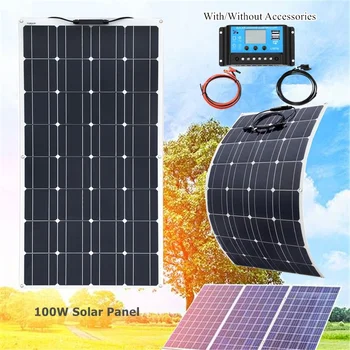 XINPUGUANG 18V 100w fotovoltaična plošča Solarni modul komplet za 12V 24v baterija 200W sončna plošča sistem